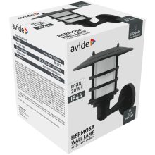 Avide kültéri fali lámpa Hermosa 1xE27 IP44 fekete