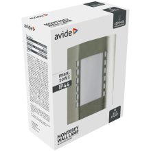 Avide kültéri fali lámpa Monterey 1xE27 IP44 Szatén Nikkel