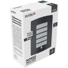 Avide kültéri fali lámpa Morro 1xE27 PIR IP44 Antracit