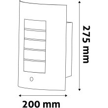 Avide kültéri fali lámpa Morro 1xE27 PIR IP44 Antracit