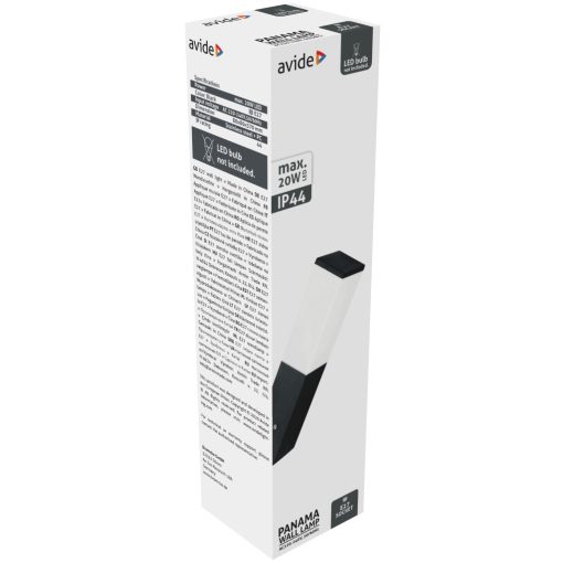 Avide kültéri fali lámpa Panama 1xE27 IP44 fekete