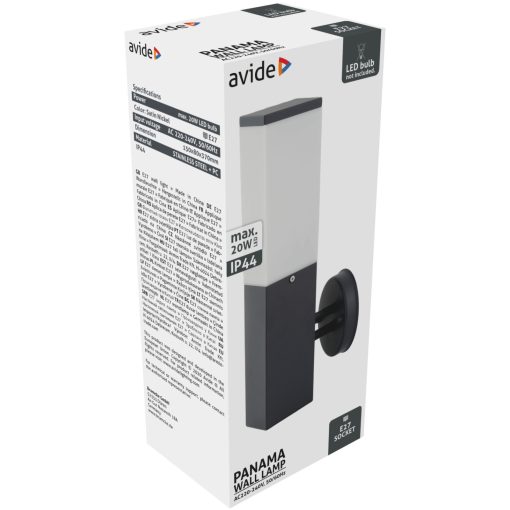 Avide kültéri fali lámpa Panama 1xE27 IP44 Antracit