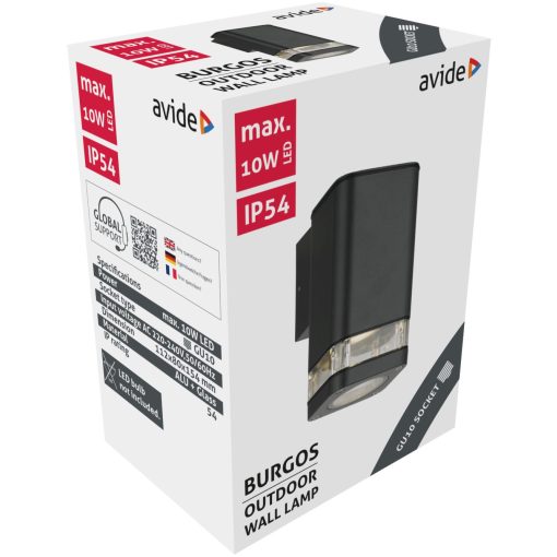 Avide kültéri fali lámpa Burgos 1xGU10 IP54