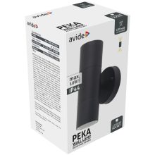 Avide kültéri fali lámpa Peka 2xGU10 IP44 Antracit