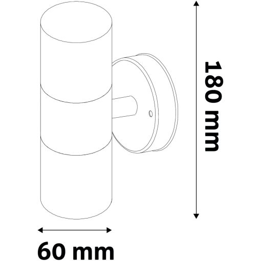 Avide kültéri fali lámpa Peka 2xGU10 IP44 Antracit