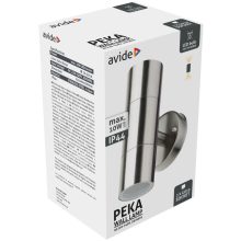 Avide kültéri fali lámpa Peka 2xGU10 IP44 Szatén Nikkel