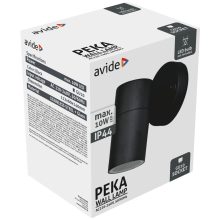Avide kültéri fali lámpa Peka 1xGU10 IP44 Fekete