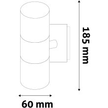 Avide kültéri fali lámpa Terra 2xGU10 IP44 Antracit