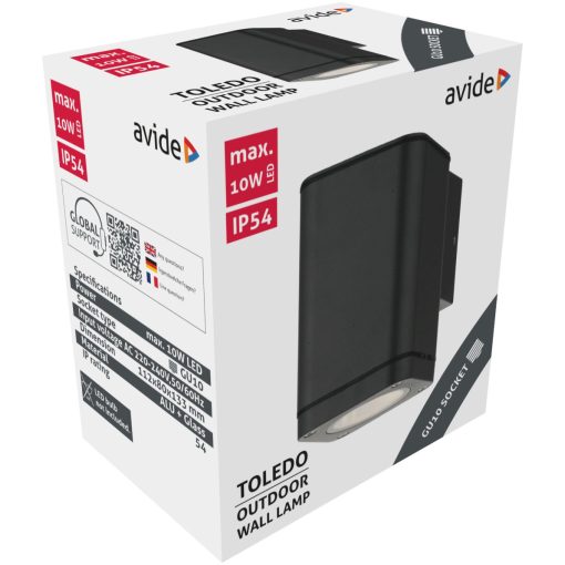 Avide kültéri fali lámpa Toledo 1xGU10 IP54