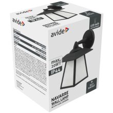 Avide kültéri fali lámpa Navarre 1xE27 IP44 fekete