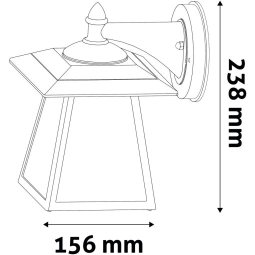 Avide kültéri fali lámpa Navarre 1xE27 IP44 fekete