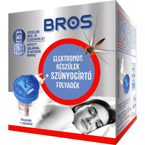Bros Szúnyogirtó elektromos készülék + folyadék 40ml