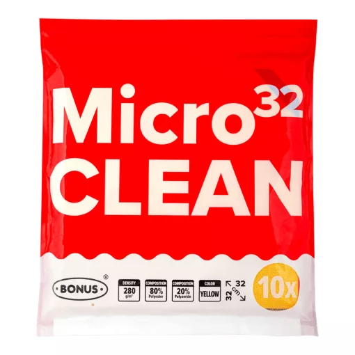 Bonus Mikroszálas univerzális kendő 32x32cm sárga 10 darabos