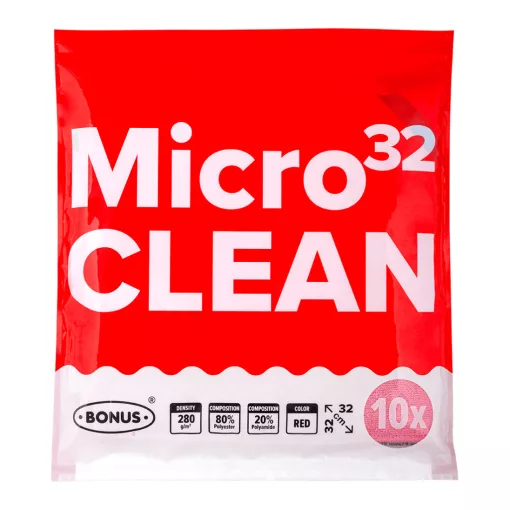 Bonus Mikroszálas univerzális kendő 32x32cm piros 10 darabos