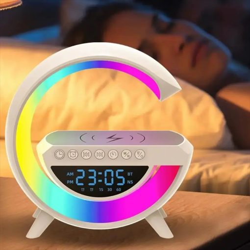 Zelux Multimédiás bluetooth hangszóró, vezeték nélküli töltőpad, RGB, LED lámpa