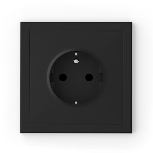 Commel Adria Schuko csatlakozóaljzat dugalj, rugós bekötés, süllyesztett fekete