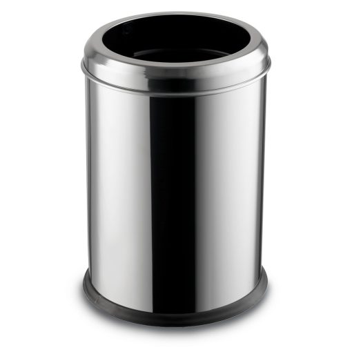 Fedél nélküli, rozsdamentes acél szemetes kuka, 5 L, 18x26cm, fényes 430SS
