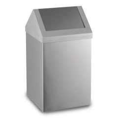 Rozsdamentes acél billenőfedeles szemetes, 11 L, matt