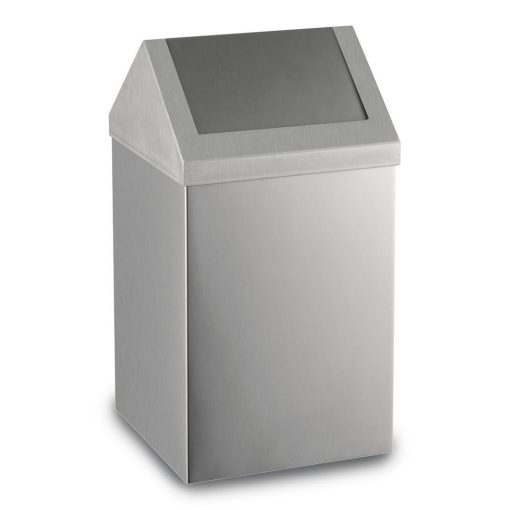 Rozsdamentes acél billenőfedeles szemetes, 11 L, matt