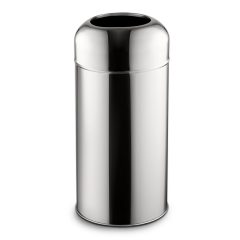   Fedél nélküli, rozsdamentes acél szemetes kuka, 40 L, 28X67CM, fényes 430SS