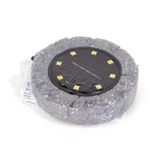 Entac Kerti Szolár Talajlámpa, 8db WW SMD LED, Kőhatású