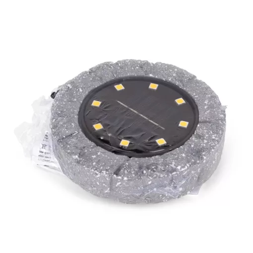 Entac Kerti Szolár Talajlámpa, 8db WW SMD LED, Kőhatású