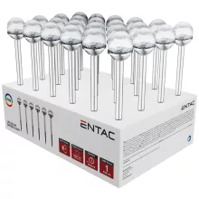 Entac Kerti Szolár Lámpa 340mm Rozsdamentes acél Üveg fej 1 LED RGB 24/kínáló