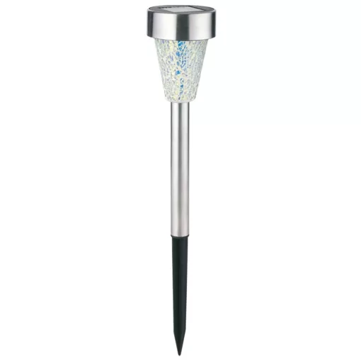 Entac Kerti Szolár Lámpa 400mm Rozsdamentes acél Mozaik Üveg 1 LED RGB 12/kínáló