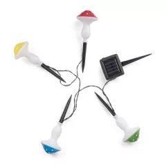   Entac Kerti Szolár Fényfüzér, Gomba, 20cm, 4db leszúrható LED, 4 színben