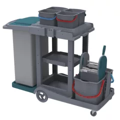   Herkules Classic Takarító kocsi műanyag, 2x18l-es + 4x5L-es vödörrel