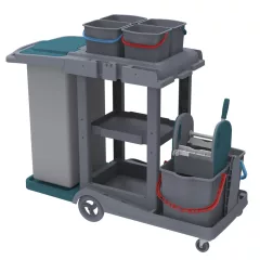   Herkules Classic Takarító kocsi műanyag, 2x18l-es + 4x5L-es vödörrel