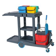   Herkules Classic Takarító kocsi műanyag, 2x18l-es + 4x5L-es vödörrel