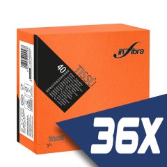   Infibra Szalvéta 38x38cm Narancssárga 2 réteg 40 lap/csomag (36 csomag)