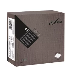  Infibra Szalvéta 38x38cm Csokoládébarna 2 réteg 40 lap/csomag 