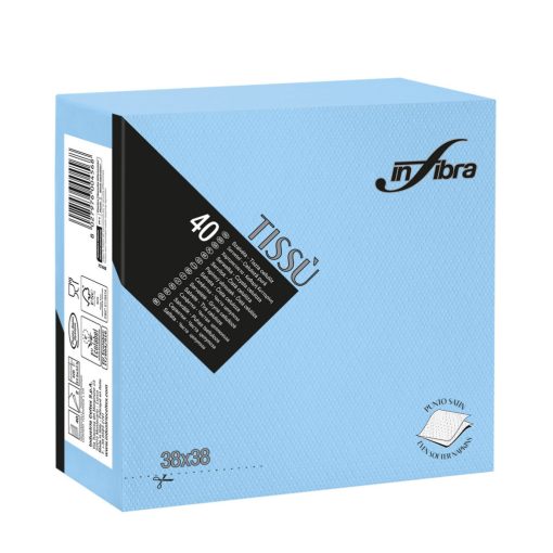 Infibra Szalvéta 38x38cm Világoskék 2 réteg 40 lap/csomag 