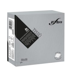 Infibra Szalvéta 38x38cm Szürke 2 réteg 40 lap/csomag 