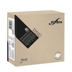 Infibra Szalvéta 38x38cm Greige 2 réteg 40 lap/csomag 