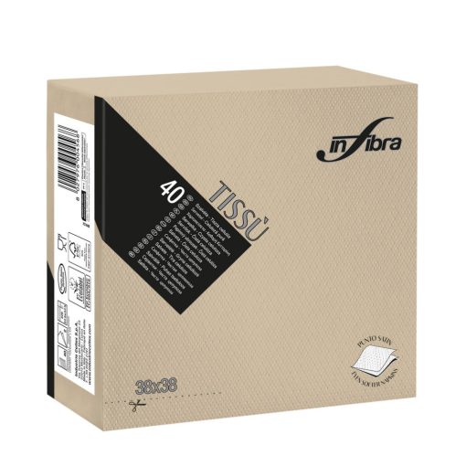 Infibra Szalvéta 38x38cm Greige 2 réteg 40 lap/csomag 