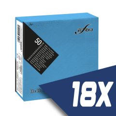   Infibra szalvéta 33x33cm türkiz 2 rétegű 50 lap/csomag (18 csomag)