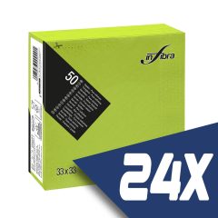   Infibra szalvéta 33x33cm almazöld 2 rétegű 50 lap/csomag (24 csomag)