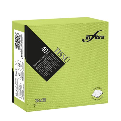 Infibra Szalvéta 38x38cm Almazöld 2 réteg 40 lap/csomag 