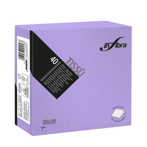 Infibra Szalvéta 38x38cm Lila 2 réteg 40 lap/csomag 