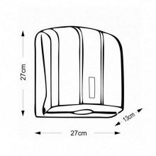 Vialli V hajtogatott kéztörlő adagoló ABS műanyag, fekete