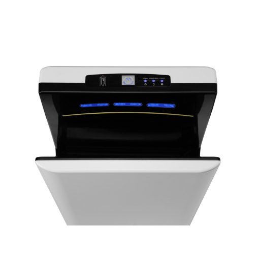 Kézszárító, légpengés, kézbedugós, ABS fehér, fekete belsővel, szénkefe nélküli motorral 1750W