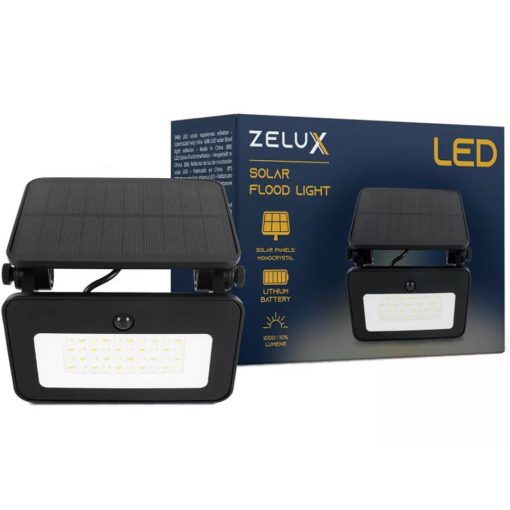 Zelux Led napelemes akkumulátoros reflektor, 1000lm, CCT (3000K-4000K-6500K)