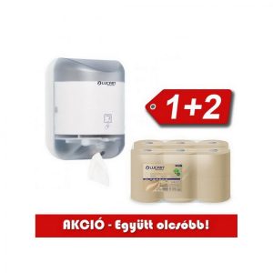   Lucart L-One toalettpapír adagoló 1db + 2 zsugor 812170 toalettpapír csomag