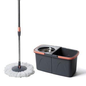   Spin Mop forgófejes felmosószett (vödör + nyél + acél facsaró + 2 mop)