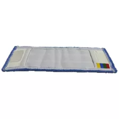 Mop mikroszálas kék 40cm, zsebes és  3 lyukas füles mop