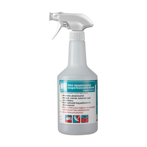 Brilliance® ÖKO Ablaktisztító szuperkoncentrátum hígító flakon szórófejjel 750ml (üres)