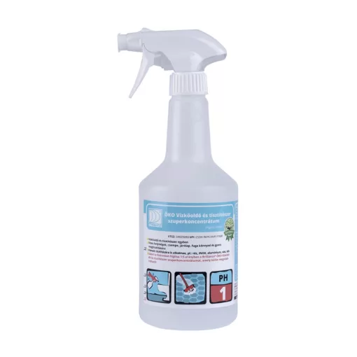 Brilliance® ÖKO Vízkőoldó és Tisztítószer szuperkoncentrátum hígító flakon szórófejjel 750 ml (üres)